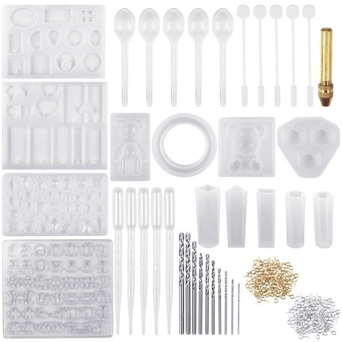 86PCS Silicone Moule Pour Bijoux En Résine, Ensemble Résine Silicone