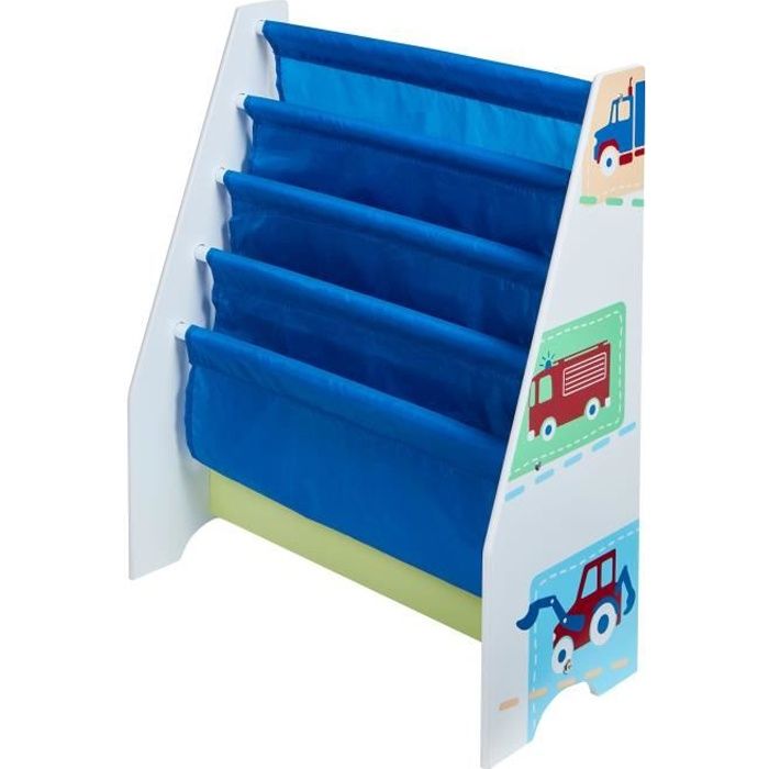 Bibliothèque pour enfants - Worlds Apart - Blanche - MDF et polyester - 60 x 51 x 23 cm