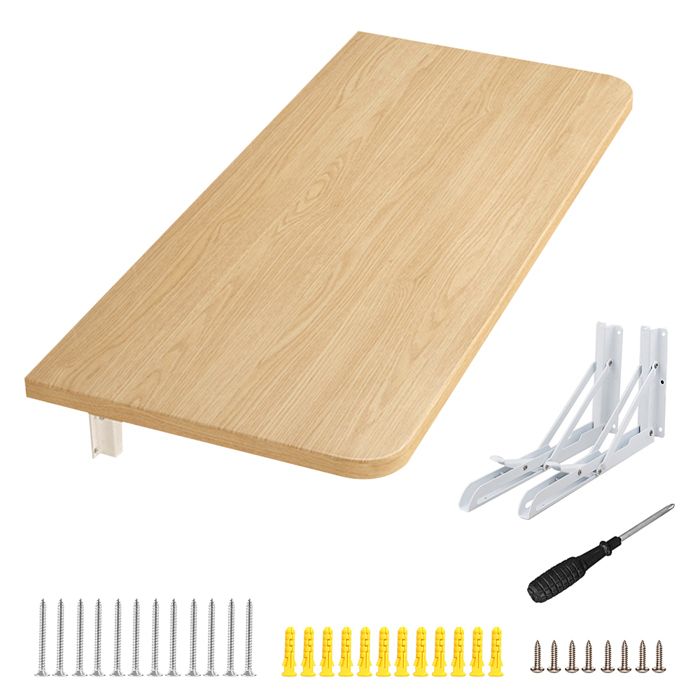 Plateau Extension Bureau Pliable 70×25 Cm – Tablette Clavier, Support Accoudoir, Bois, Gain De Place