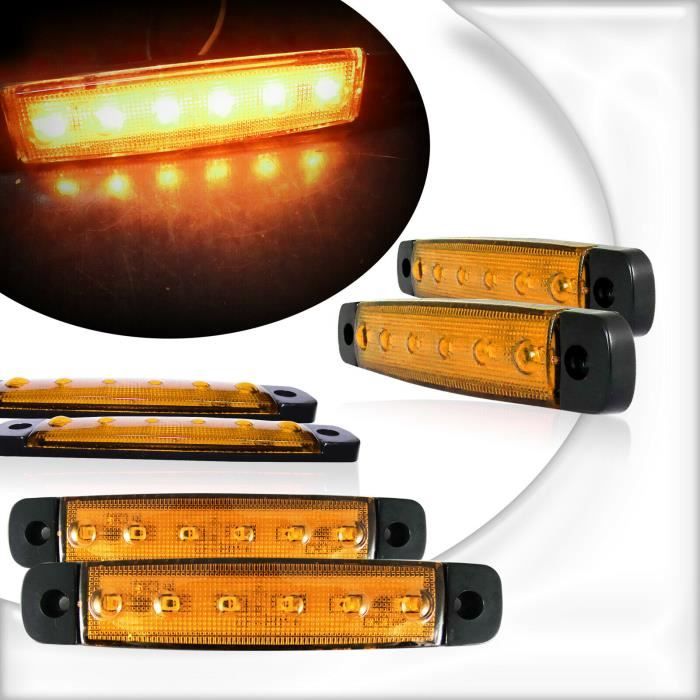 10 Feux De Gabarit Latéral Orange LED 24V Autonet - Pour Voiture, Bateau, Neufs