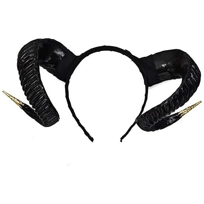 Bandeau à Cornes - ZGEER - Halloween Gothique - Noir Avec Décoration Dorée - Pour Fille - Cosplay Party - Au Quotidien