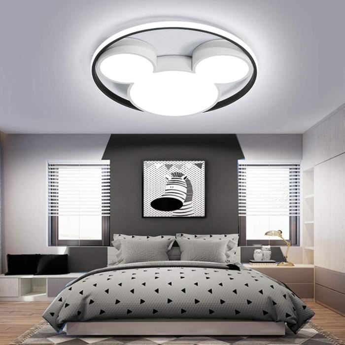 Plafonnier LED Enfant Panda - Télécommande 3Couleurs | 42W IP20 Noir | Chambre, Salon, Cuisine