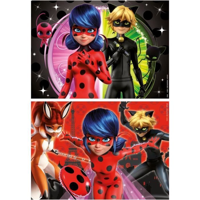 Set De 2 Puzzles Miraculous Ladybug De 48 Piezas - Educa - Tamaño 28x20 Cm - Recomendado Para Niños A Partir De 4 Años Set De 2 Puzzles Miraculous Ladybug De 48 Piezas - Educa - Tamaño 28x20 Cm - Recomendado Para Niños A Partir De 4 Años