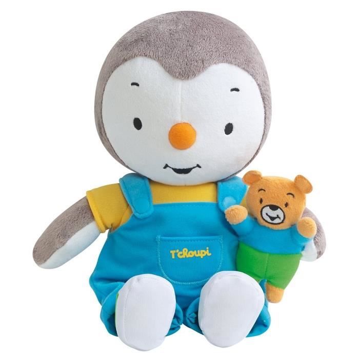 Jemini T'choupi - Peluche Tchoupi 30 cm avec ourson - Cdiscount