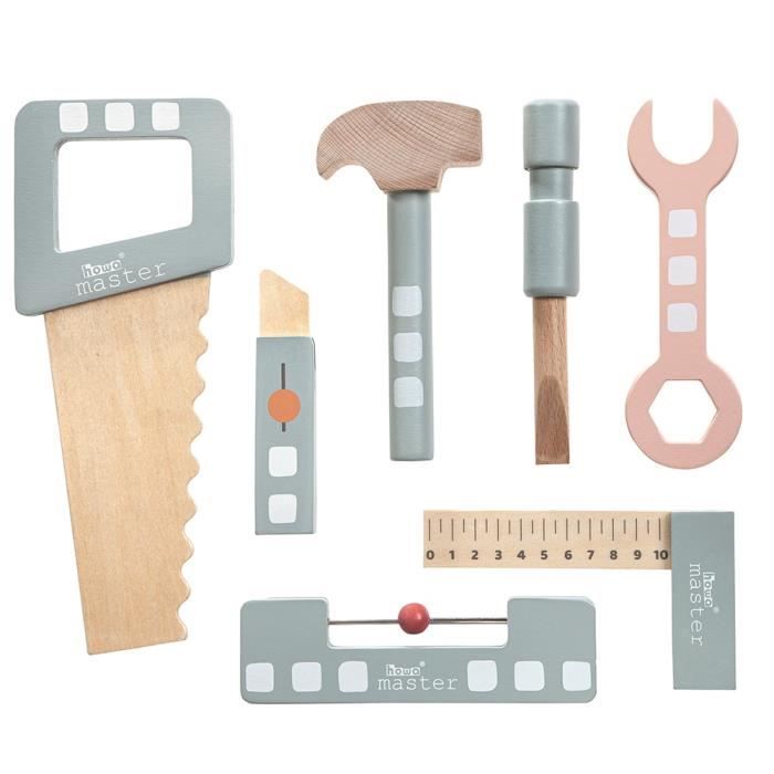 Toywoo Banc à Outils Enfant En Bois - Établi De Construction Avec Outils Pour Enfants Dès 3 Ans, Ensemble Créatif