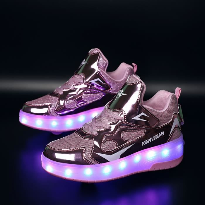 Skateshoes USB Charge Enfant Basket Roulettes Mesh Chaussures LED Lumière  Chaussures Garçons Filles Rouge Sneakers une Roues - Achat / Vente  Chaussures LED Basket Enfant - Cdiscount