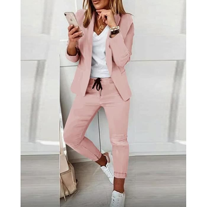Ensemble de Femme Pantalon et Blazer Veste 2 Pi ces Taille
