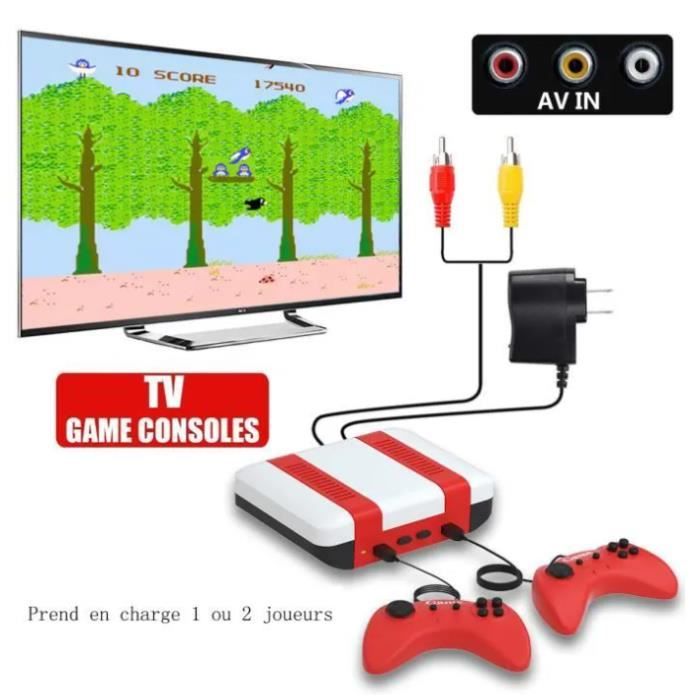 Retoo Console Rétro Portable - 620 Jeux Classiques Intégrés - 2 Manettes - Plug & Play - Cadeau Idéal Pour Enfants Et Adultes