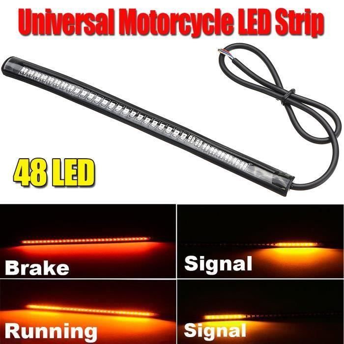 1pc Bande de lumière de queue à LED de 48 feux de freinage universels pour  moto étanche Accessoires de moto - Temu France