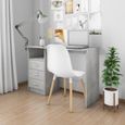 Bureau avec tiroirs - Mobilier De Bureau - Gris béton - 110x50x76 cm - Contemporain - Design-2