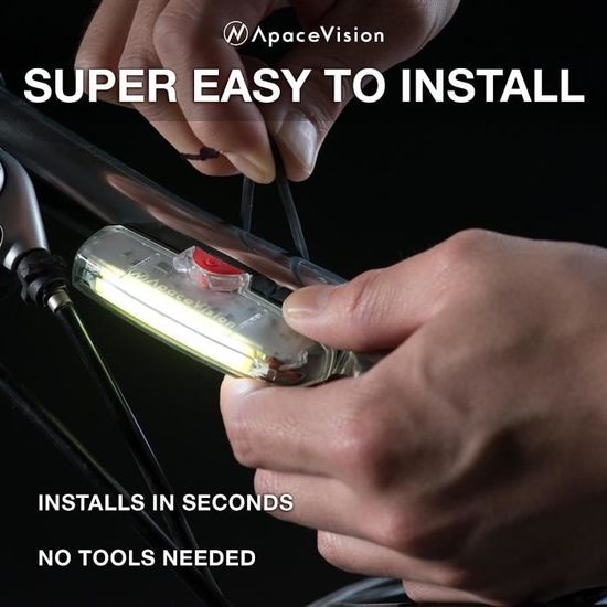 Feu Avant Vélo Apace Illuma ZT3000 - 200 Lumens - Rechargeable USB - Blanc