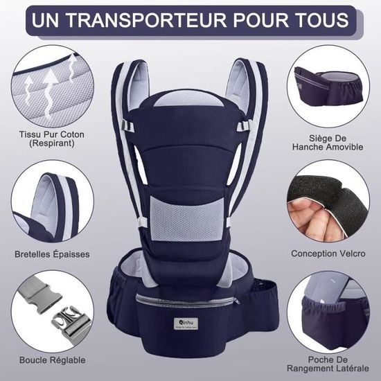 VINGVO Porte-bébé Avec Siège Tabouret De Taille Pour Porte-enfant En