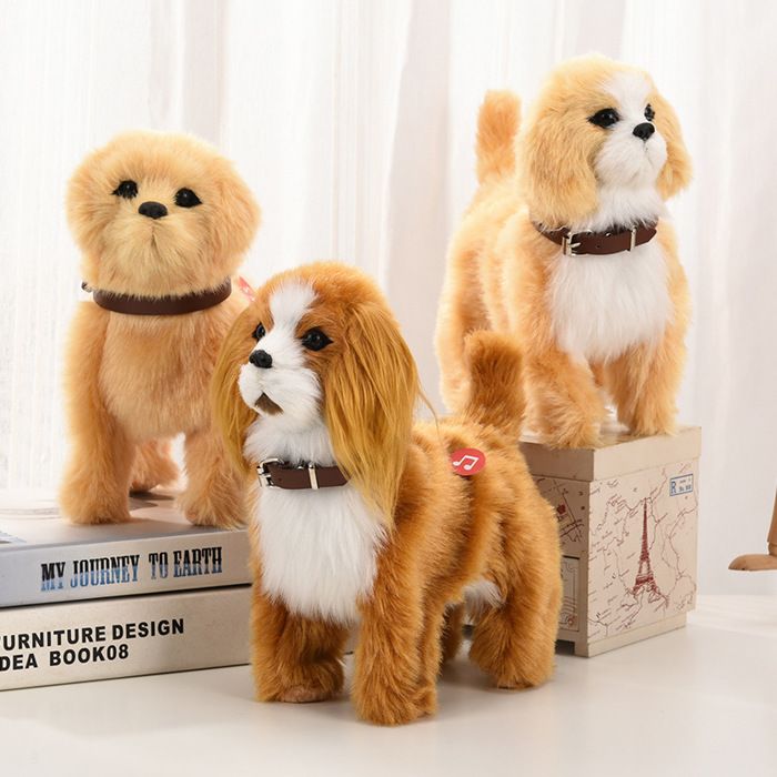 Chiot Robot Qui Marche Et Remue La Queue – Peluche Interactive Avec Bruitages Réalistes, Compagnon Électronique Pour Enfants, Idéal Maison Ou Voyage, Cadeau Fun Fille Garçon
