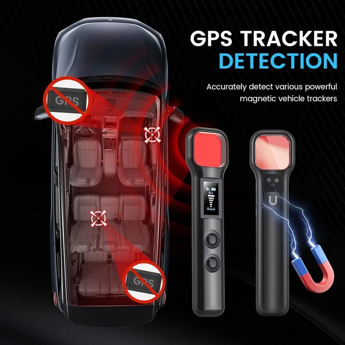 Baobylon Détecteur 6-en-1 Caméra Cachée Et Micro Espion – RF, Infrarouge, GPS, Alarme – Pour Hôtel, Bureau, Maison