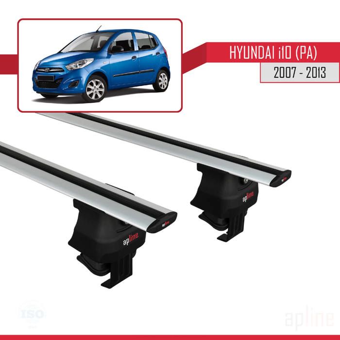 Barres De Toit Aluminium Noir Pour Peugeot 508 SW 2010-2018 - Modèle Hook, 2 Barres, Charge Max 75 Kg, Kit Complet