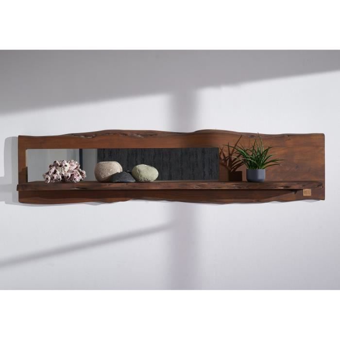Support Mural Vinyle Decibelvibe - Etagère Bois Acacia Pour 2 Vinyles | Design Sobre Et Robuste