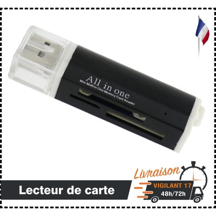 Lecteur de carte M2 Multi Card Slot Lecteur Micro SD MMC adaptateur USB  lecteur SDHC （Noir） - Cdiscount Informatique