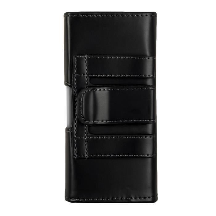 Housse Protection Smartphone Universelle L - Similicuir Gris, Fermeture éclair, Message Humoristique - 3
