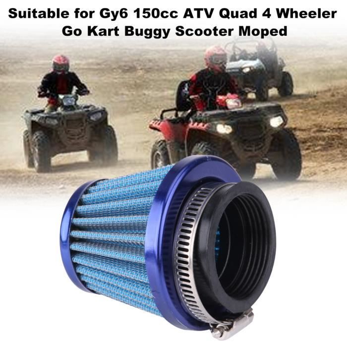 Filtre à Air Moto Universel - Double Couche Rouge - 55mm - Pour Scooter, ATV, Quad - Haute Performance