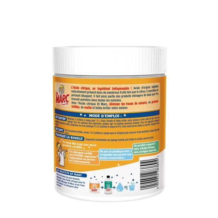 Acide Citrique 2,5 Kg Nettoyant Multi-usage Pour Sanitaires Et Jardin - 100% Pur - Neuf