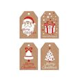 1 ensemble d'étiquettes de Noël de fournitures de fête suspendues pour cadeau de décoration   ETIQUETTE CADEAU-3