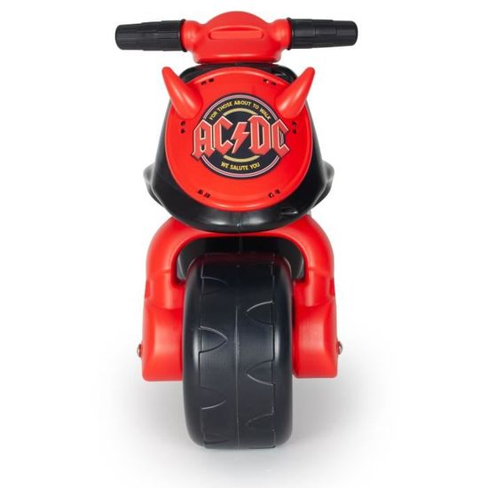  Moto porteur Neox AC/DC Color Noir et Rouge Recommandé pour les Enfants de plus de 18 Mois avec Décoration Permanente et Roues Larges INJUSA