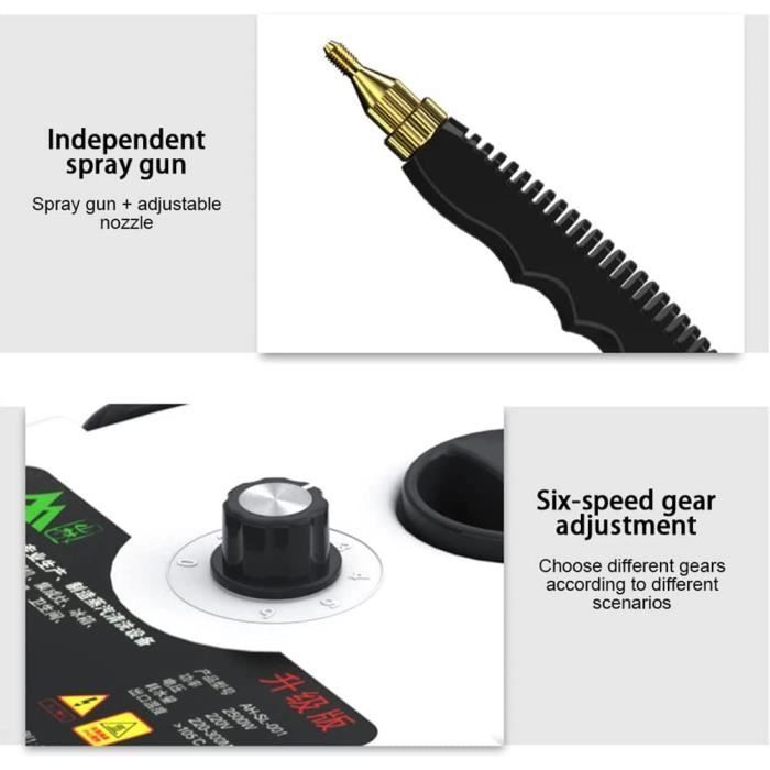 Nettoyeur Vapeur Portable 1500 W - Vapeur Haute Pression 1200ml Steam Cleaner Haute Temperature A Pression Avec Tetes De Brosse Multifonctionnelles Pour Cuisine Salle De Bain Voiture 90042933