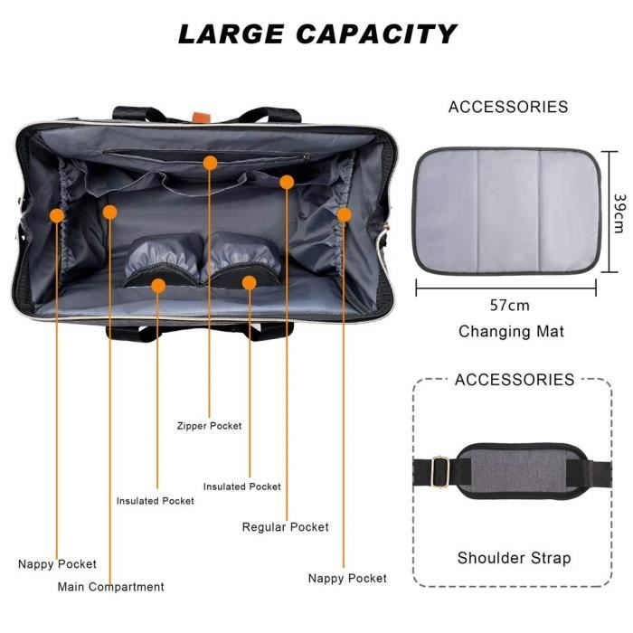 Matelas A Langer Nomade Jollein Sac à Langer Puffed Moos Biscuit
