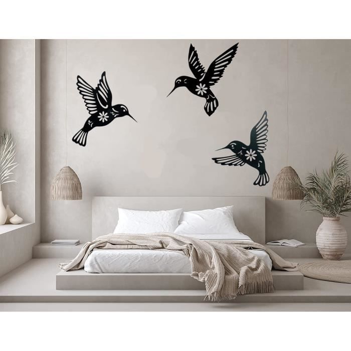 Acheter Sculpture d'art mural d'oiseau en métal, ornement suspendu  d'extérieur pour décoration de jardin et de maison