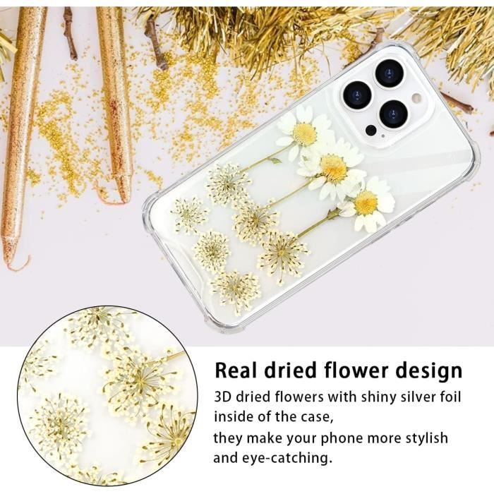 Decoupe stickers,Vraies fleurs séchées pour bricolage,200 pièces