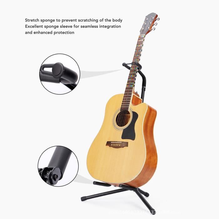 GLEAM Support de guitare - Ajustable pour les Guitares Électriques