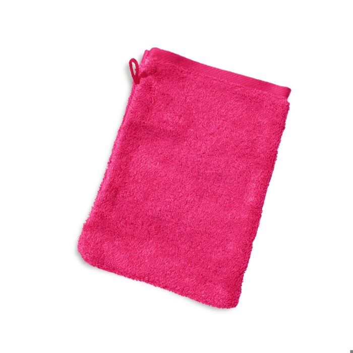 Lot de 2 gants de toilette 16x21 cm SOFTY fuschia - Maison