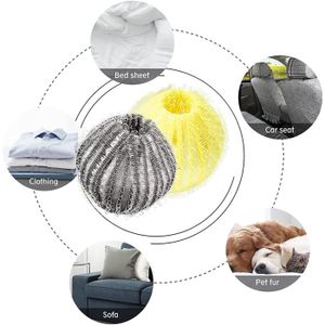 Sunshine-2pcs Boule De Lavage Boule à Linge Anti-Poil Réutilisable Pour Machine à Laver HB057