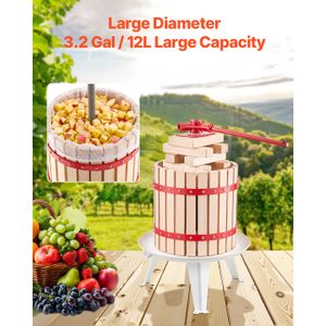 Pressoir à Vin Et Fruits Manuel 20L En Bois De Hêtre Ribnican - Presse à Jus Traditionnelle