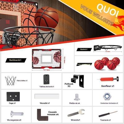 Kiztoys Cerceau de basket-ball pour enfants, mini panier de basket-ball, panier de basket-ball pour chambre à coucher, panier de basket-ball mural à fixation murale, jouet de basket-ball d'intérieur Kiztoys Cerceau de basket-ball pour enfants, mini panier de basket-ball, panier de basket-ball pour chambre à coucher, panier de basket-ball mural à fixation murale, jouet de basket-ball d'intérieur