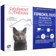 Clément Thékan Fiprokil Duo Chat 1 - 6kg 4 pipettes-0