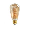 Opjet 0011805 - Ampoule décorative LED E27 5W 220/240lm - filament twist - rétro Edison Ø64x140mm-0