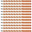 STABILO  EASYgraph - Lot de 12 crayons graphite ergonomiques HB (orange) - Droitier - 322/03-HB-0