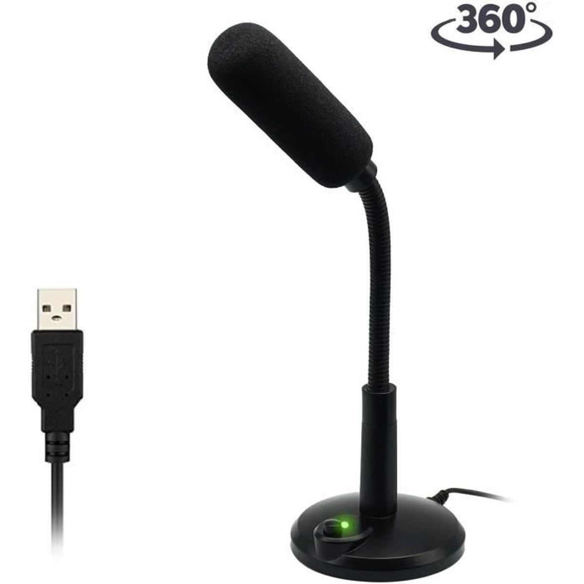 Microphone Pied Usb Pour Ordinateur Micro De Bureau Microphone De Gamer Pc Microphone Avis Et Prix Pas Cher Cdiscount