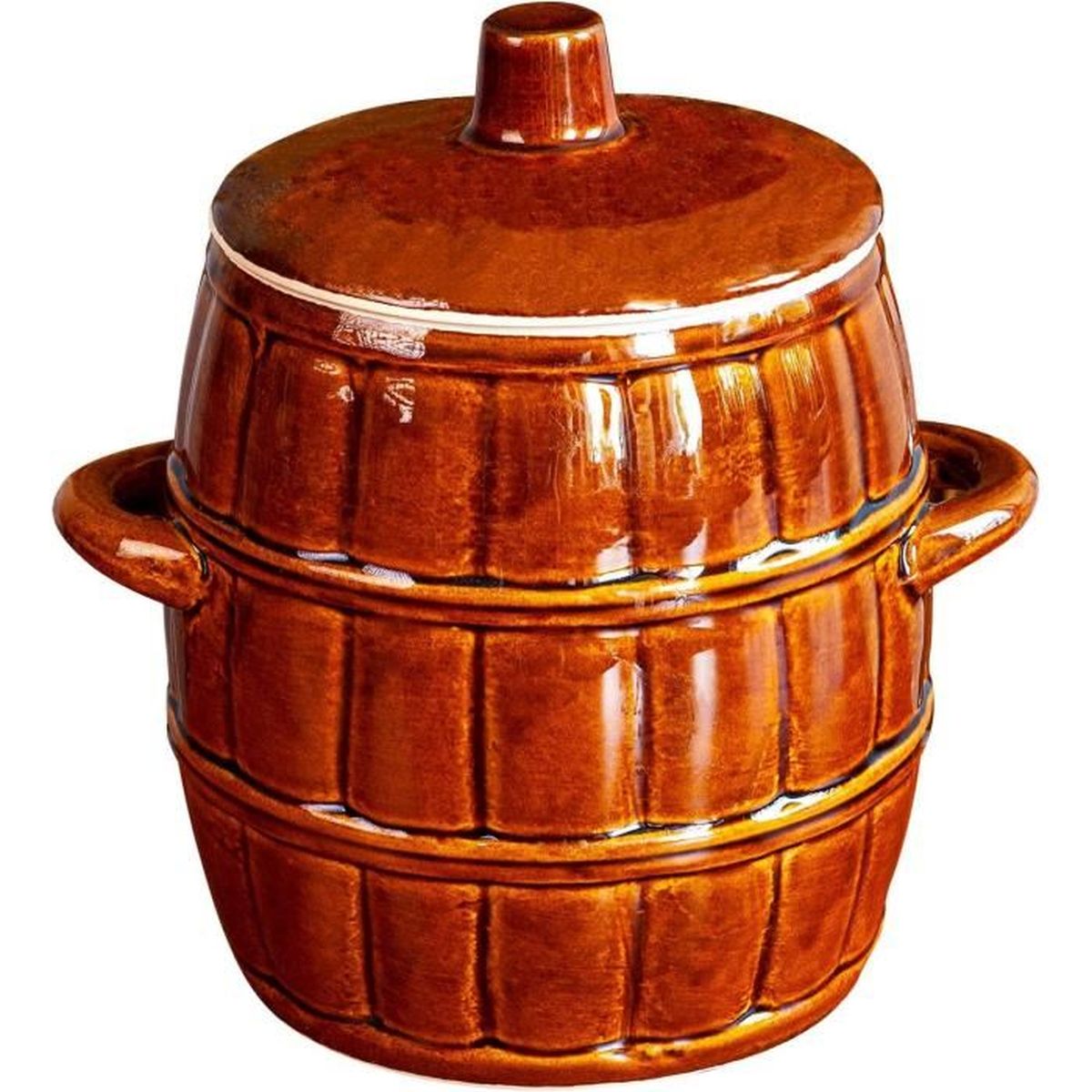 MS-Steinzeug Lot De Pots à Fermentation De 5 L - Forme Bombée