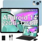 SKYEGG Tablette tactile Android 14 -Tablette 10.1''HD -22Go+128Go -8 Cœurs -Widevine L1|Netflix HD -5G WIFI -TYPE-C -8000 mAh -Bleu
