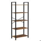 HELLOSHOP26 Étagère à 5 niveaux bibliothèque avec structure en acier pour salon bureau entrée style industriel