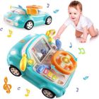 KEXIMIXUE Volant interactif- Jeux d'Éveil Montessori-Jouet Bebe - 1 an - Musique - Lumières -Jeu de rôle