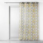 DOUCEUR D'INTERIEUR CDaffaires Voilage a oeillets 140 x 240 cm imprimé transfert Palpito Jaune-blanc