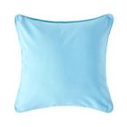 HOMESCAPES Housse de coussin Uni Bleu clair, 30 x 30 cm