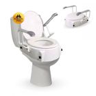 MOBICLINIC SPANISH LEADING COMPANY SINCE 1985 Rehausseur WC Mobiclinic adulte Hauteur 5-15cm Avec couvercle et accoudoirs Siège de toilette surélevé Blanc