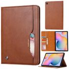 SENSBUN Étui Housse Tablette Samsung Galaxy Tab A7 (10.4") (2020), Marron Cuir Coque Porte Cartes Anti-Chute Rabat Magnétique