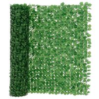 Clôture avec feuilles brise vue brise vente polyester plastique fil de fer 300 x 150 cm vert