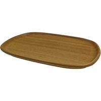 efo Plateau de service ovale en bois - Assiette en bois de hêtre - Une excellente option comme plateau à fromage - taille 25x17x2 cm