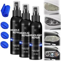 3pcs Rejuvenation & Scratch Removal Spray for Car Headlight, Headlight Restoration Kit, Car Headlight Cleaner, Head Light Lens 